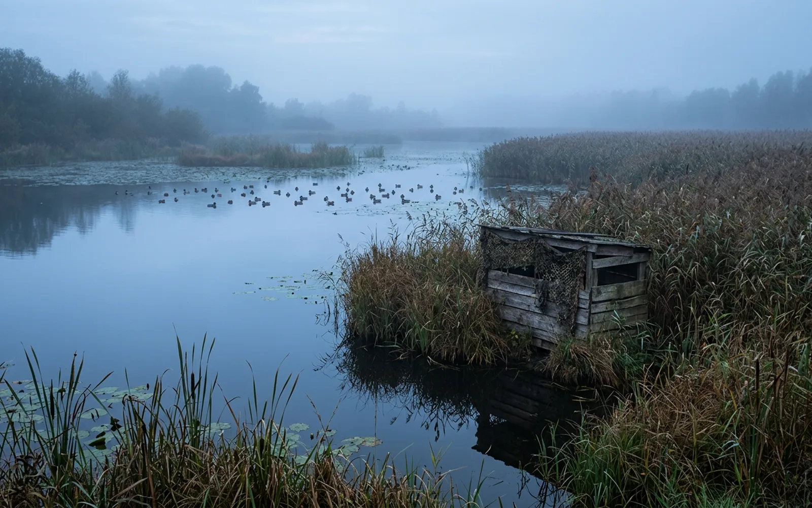 Étang de chasse au gibier d'eau : droit, hutte, réglementation
