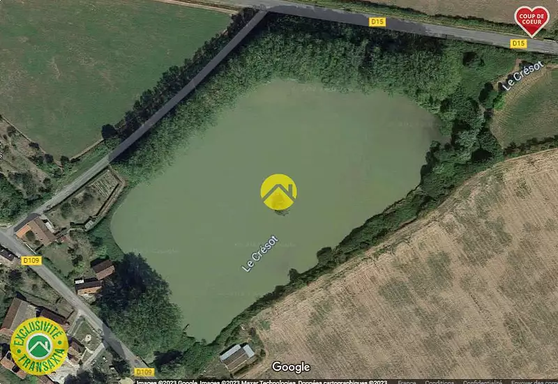 Étang d'agrément de 2 ha à Nérondes